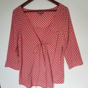 HP! Gap Maternity Red Polka Dot LS Blouse S